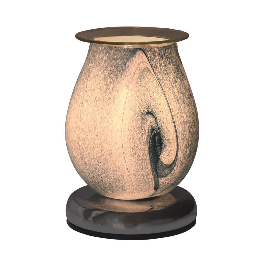 Aroma Teal Swirl Oval Touch Electric Wax Melt Warmer Extra Image 1